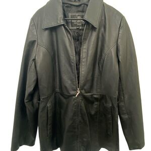 Oscar Piel Women's Black Leather Jacket
